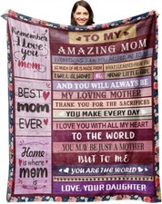 Mom Blankets from Daughter Birthday Gifts for Mom from Son, My Amazing Mom Blank