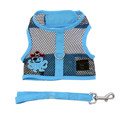 No Choke Dog Harness Doggie Design Blue & Black Pirate Octopus NEW  Sizes XS L