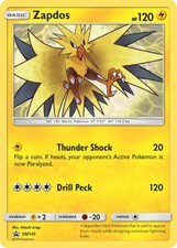 Pokémon Zapdos SM145 | 1 CARD + FREE PROTECTOR F32 on eBay