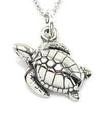 925 Sterling Silver Turtle Charm Pendant Ocean Animal Jewelry Gift for Women