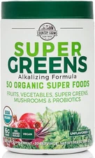 Country Farms Super Greens Drink Mix Organic Superfood Energy And Digestive S...