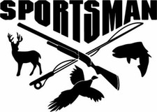 Sportsman Fishing Hunting Car Window Deer Decal Sportsman Fishing Hunting Car Window Deer Decal