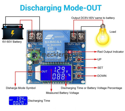 30A Battery Charge Discharge Controller Low Voltage Cut Off Switch Protection