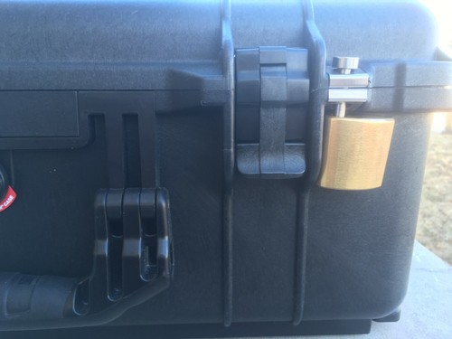 Pelican Padlock - Wallis Brass Padlock for popular Pelican Cases - 100% USA Made - Picture 7 of 9