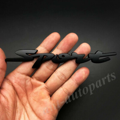 Metal Black Sport Car Trunk Rear Tailgate Fender Emblem Badge Decals Sticker