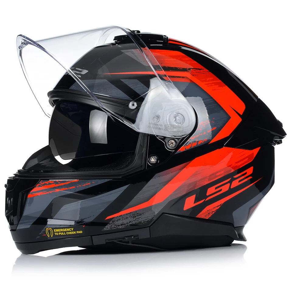 Motorradhelm | LS2 FF808 STREAM II Fury | Integralhelm | Helm mit Sonnenblende - Bild 4 von 4