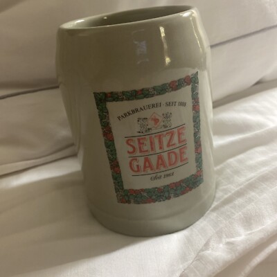 ''seitze gaade'' Ceramic Beer Stein Parkbrauerei PARK BREWERY Collectors Ed.-EUC