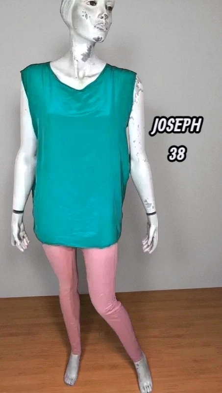 Joseph Taille 38 NEuf Superbe haut doublé vert en soie tunique blouse - Photo 1/4