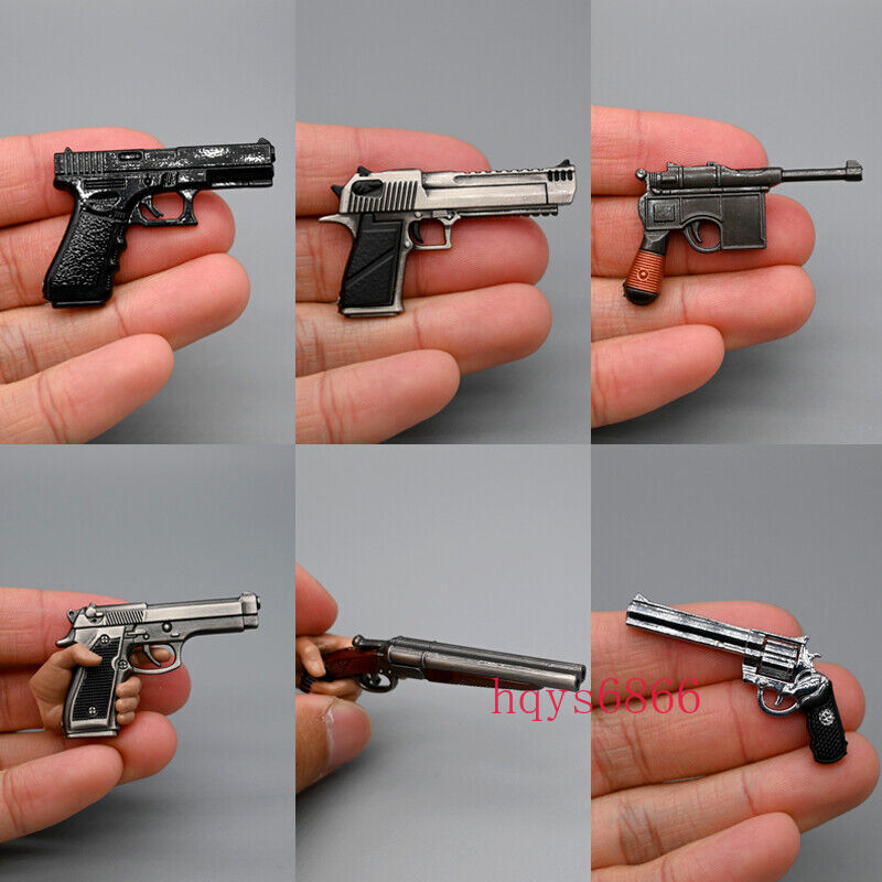 1/6 Scale Weapon Pistol Gun Model Revolver Toy Accessories For 6" Action Figure