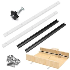 Catcan Crosscut Sled Kit for Table Saw Sled Runners Kit with 2 Aluminum T-Tra...
