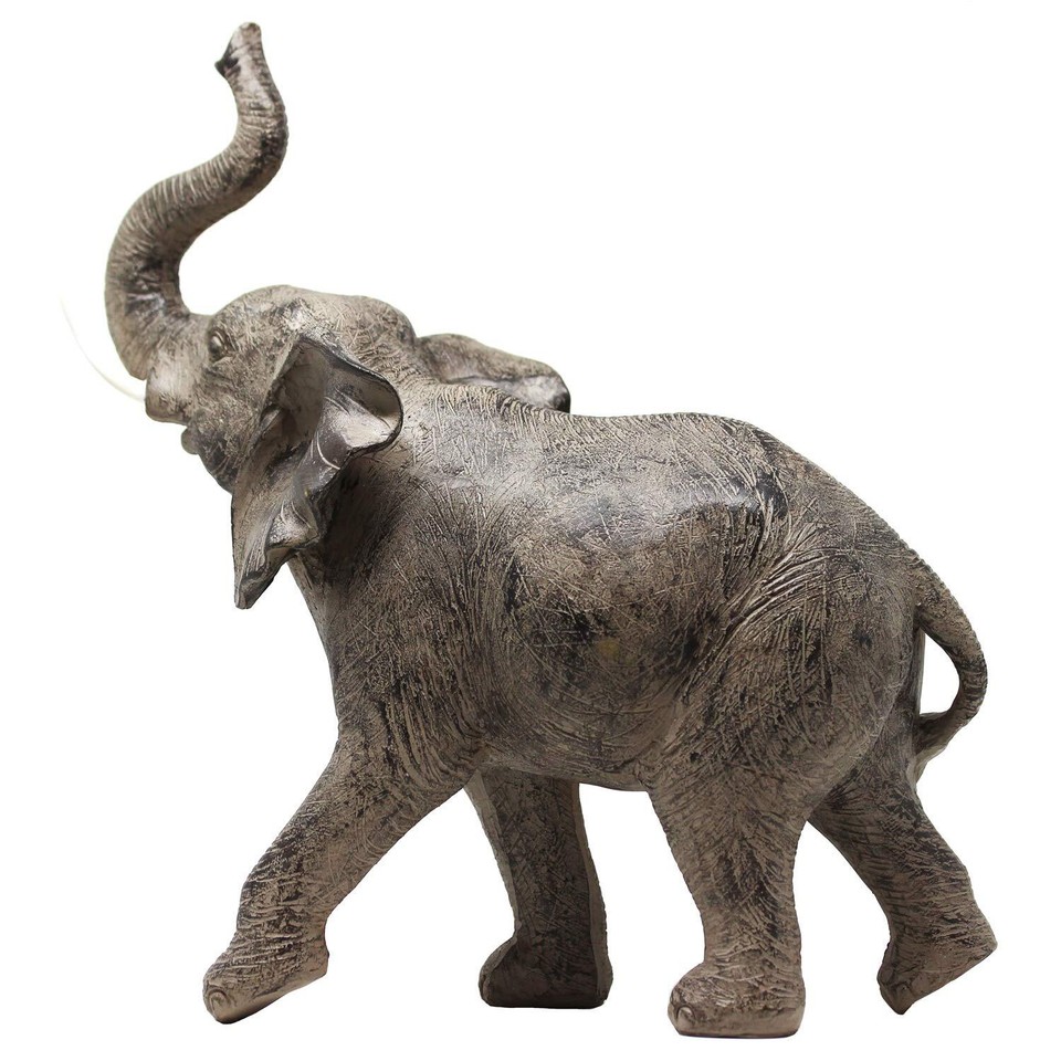 Large 13" African Elephant Statue Gifts for Women, Big Elephant Decor