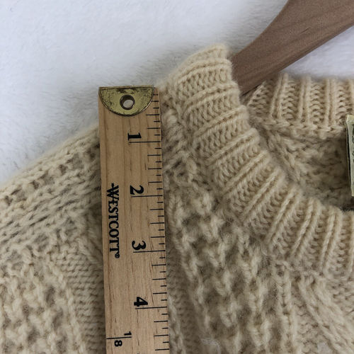 VTG GAELTARRA 100 Wool Handloomed Fisherman Sweater Sz 117/46 Crewneck Ireland - Picture 6 of 10