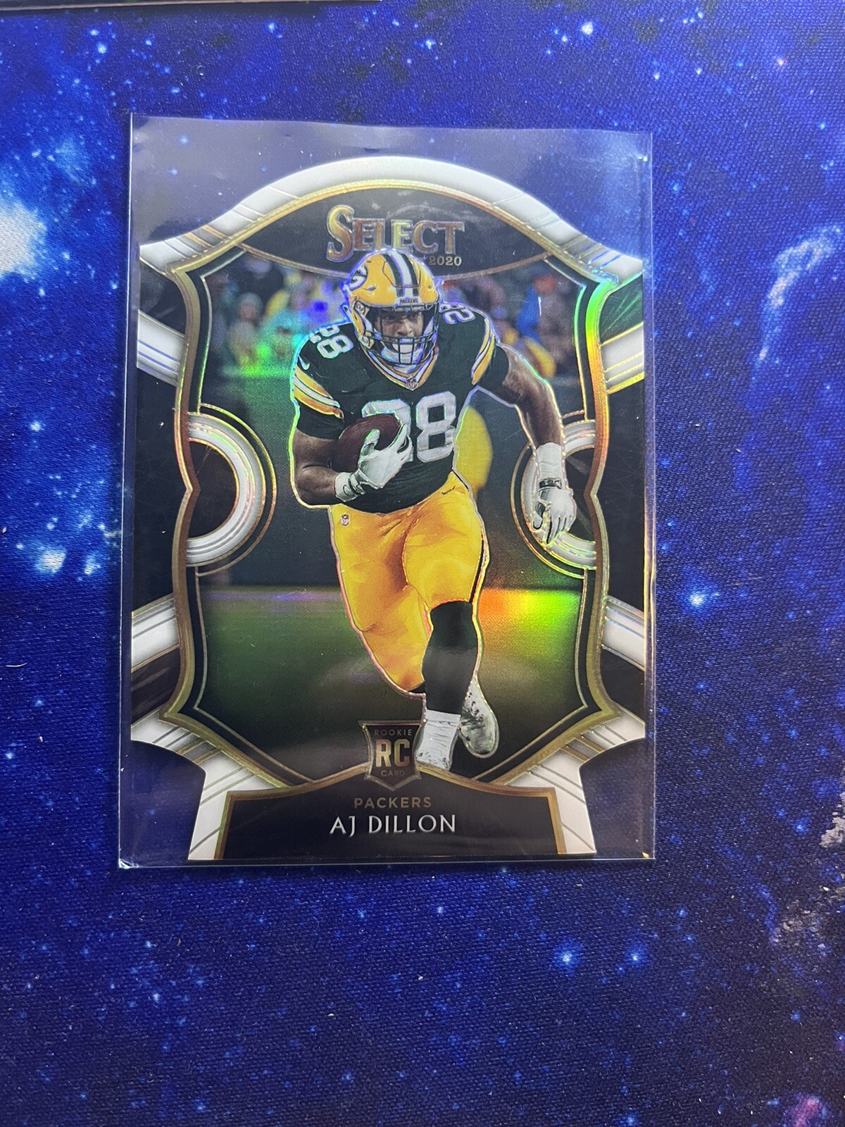 AJ Dillon 2020 Panini Select Concourse #65 White Die-Cut Prizm Rookie RC