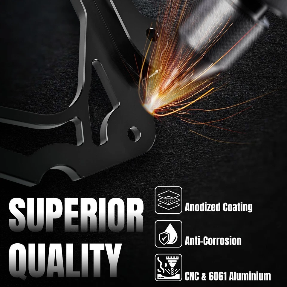 For Kawasaki KLX110 KLX110L 2010+ BLACK CNC SPROCKET GUARD & SHIFT SHAFT BRACE Foto 3 de 4