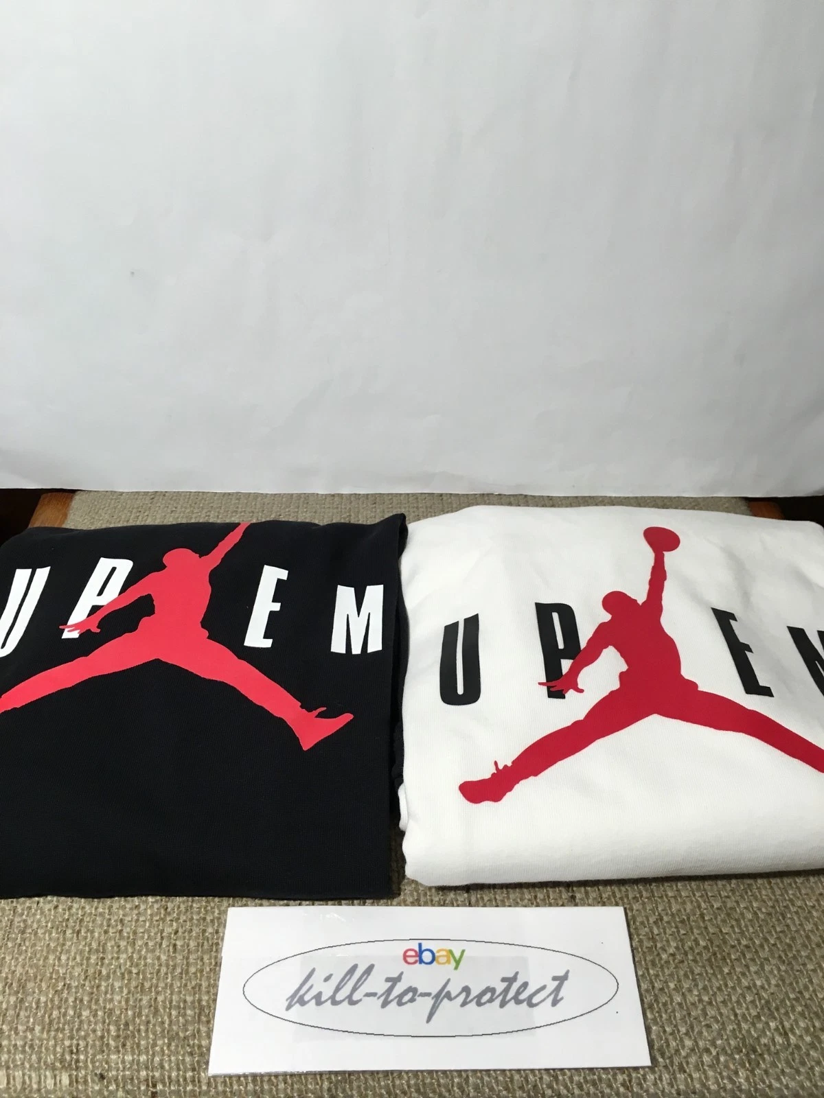 SUPREME x JORDAN TEE SHIRT UNIVERSITAIRE VESTE SWEAT SHIRT À CAPUCHE 6 PANNEAUX Boîte Logo 2015 F/W