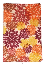 Standard Size Paperback Book Cover - "Mums" Brown, Yellow, Orange & Cream Fabric
