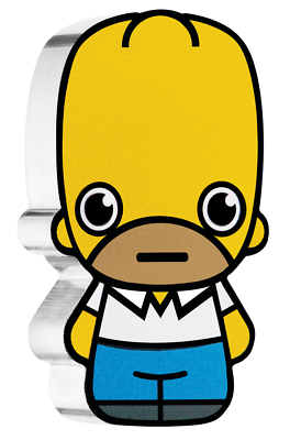 2022 Homer SIMPSON Simpsons 1oz Colored SILVER Perth Mint 2nd