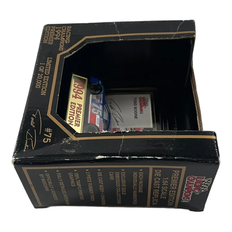 Vehículo diecast Todd Bodine #75 escala 1:64 tiendas de fábrica 1994 campeones de carreras Foto 4 de 4