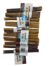 6” Bully Beef Pizzle Stick Chew Treats for Sm-Md Dogs Set of 10pc - by Jack&Pup