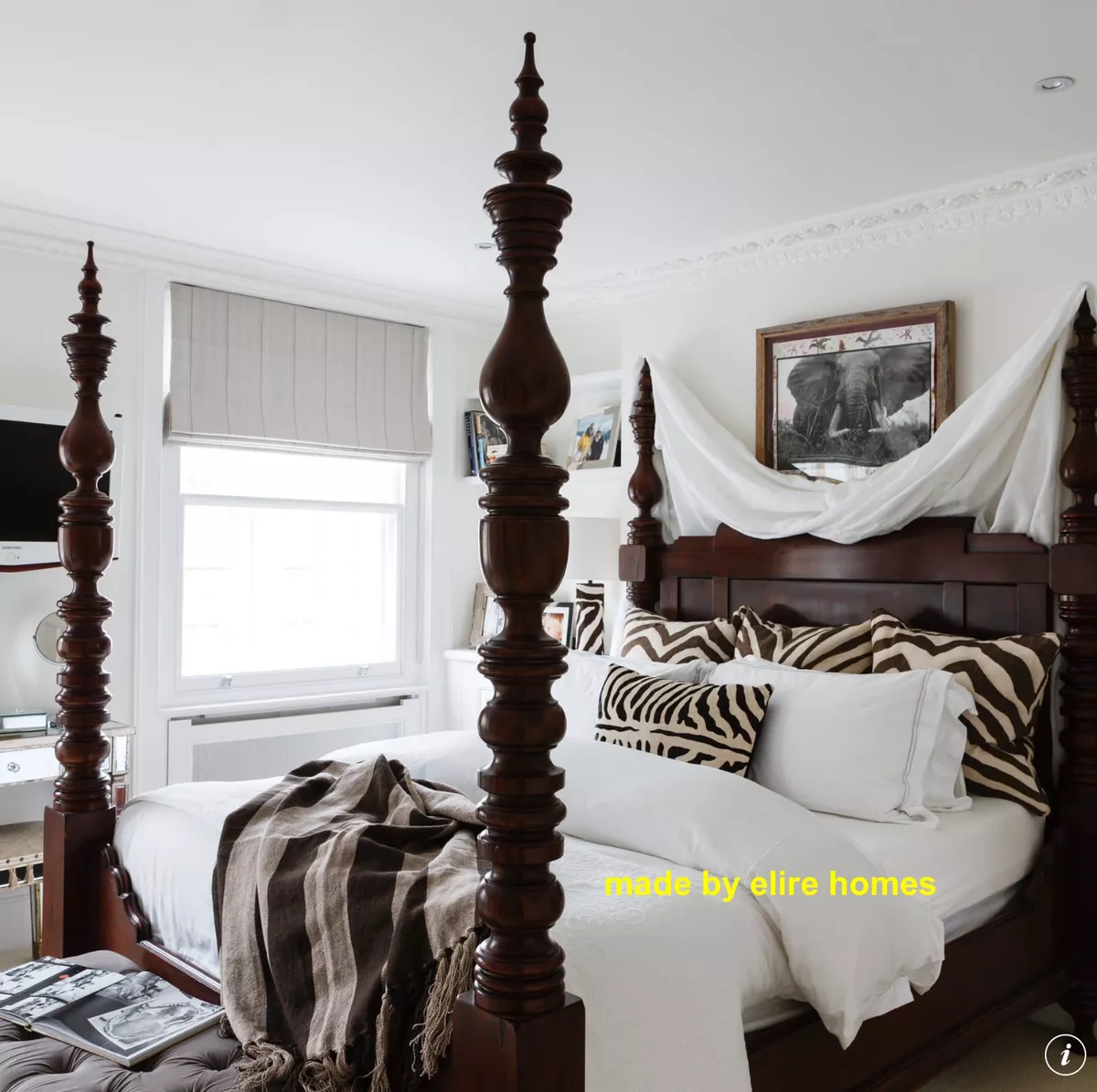 Four poster farmhouse bed deals