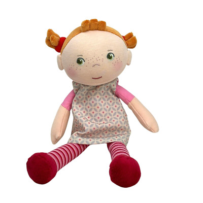 HABA Snug Up Roya SoftPlush Doll Orange Hair Green Eyes Embroidered Face Germany