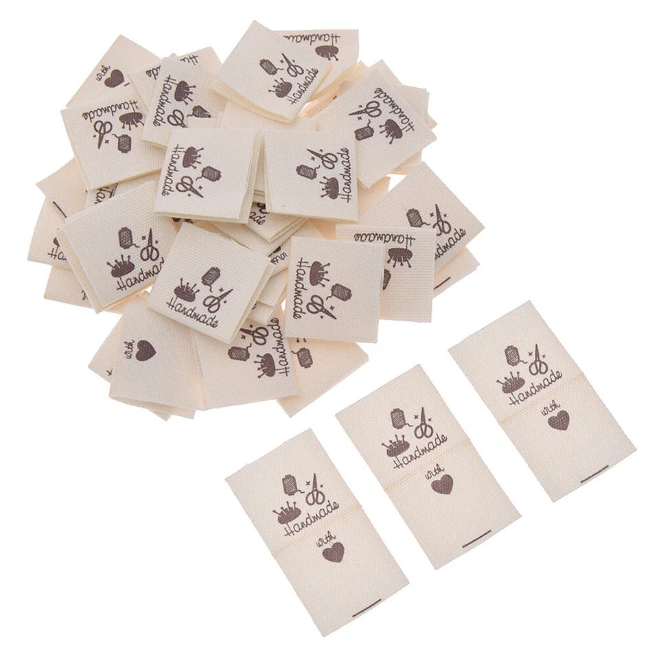 50st Handmade Tier Schafe Etikett DIY Kunst Kleidung Tag Tasche Label Nähzubehör - Bild 2 von 4