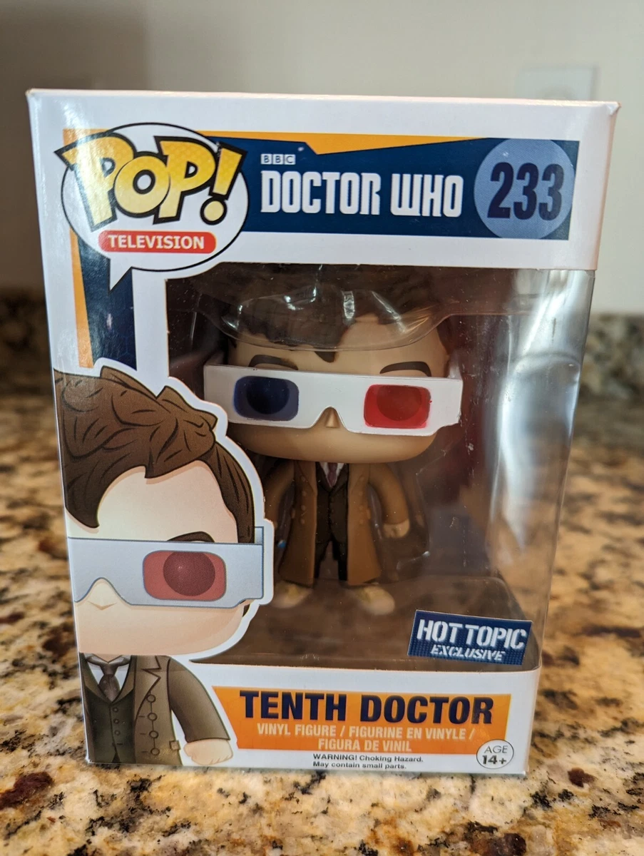 Doctor Who Funko Pop 302 Tenth Doctor (10th Doctor) w/ 3D Glasses Hot Topic Excl