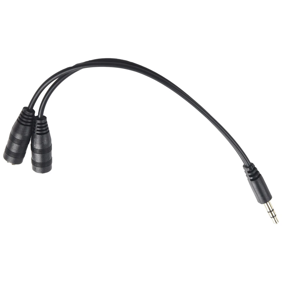 3.5mm Male To 2 Female Audio Stereo Spliter Earphone Extension Cable Adapter20cm - Image 3 of 4