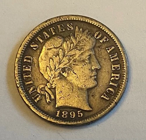 1895-s Barber dime Xf details dings on obverse books for $300
