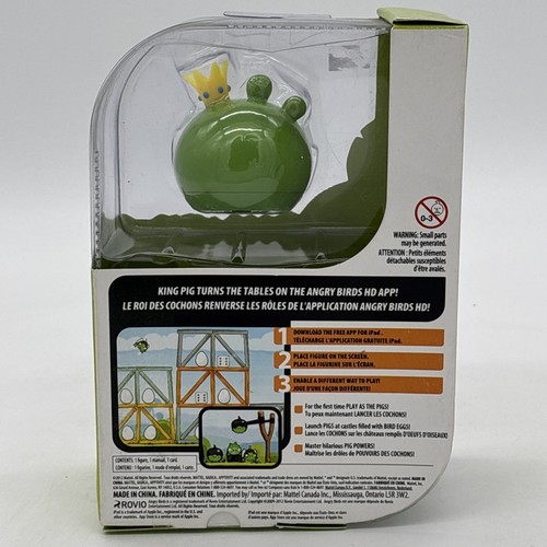 Angry Birds Interactive Toy Magic King Pig Apptivity Figure Mattel (2012) NIB - 第 4/4 張圖片