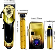 Professional Hair Clippers Kits Electric Shaver Hair Cutting Machine Beard Razor