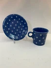 HLC Fiesta HLCCA Lapis Blue Polka Dots Exclusive Salad Plate & Ring Handled Mug