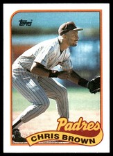 Chris Brown 1989 Topps #481 San Diego Padres MLB READ FREE SHIPPING AutographDen