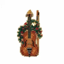 Violin Beaded Cross Stitch Kit Mill Hill Holiday Harmony 2007 MH167301