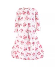 Hudson Baby Girls Long Sleeve Cotton Jersey Sleep Bag - Blush Rose -18-24M