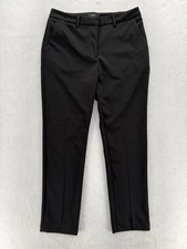 Tahari Dress Pants Womens 8 Black Slim Straight Leg Stretch Work Career Office