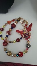 Custom Bling Colorful Bee Keychain BAG CHARM