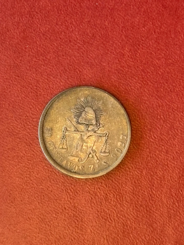 1878 Zs Mexico 50 Centavos Silver — Strong Wing Detail, Low Mintage - Image 3 of 4