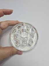 Vintage Clear Flower Frog Depression Glass 10 Hole Vase Frog with Candle Holder