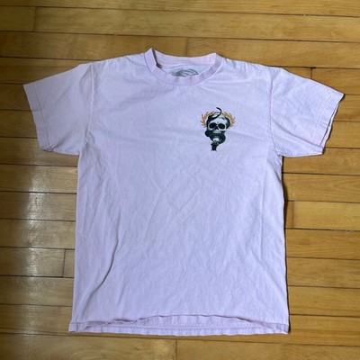 Powell Peralta Pink Skull and Snake Graphic T-Shirt Mens Small Short Sleeve