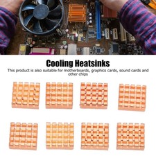 8pcs Heat Sinks Pure Copper Heatsinks with Adhesive Patches for Motherboard