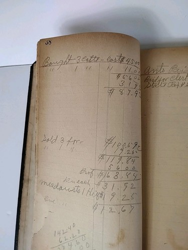 Early 1900s Ledger with Handwritten Entries - Picture 4 of 7