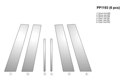 For Chevy Cruze 2016-2019 B&I PP1193-PCH Chrome Pillar Posts