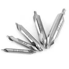 5 Sizes Combined HSS Center Drill Countersink Bit Lathe Mill Tackle Tool Kit Set