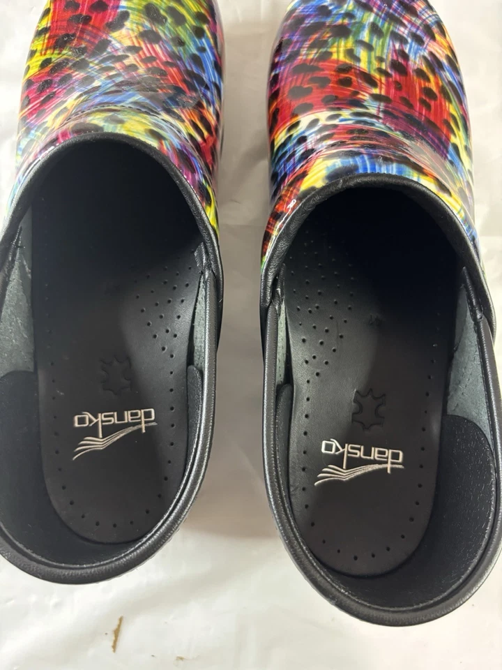 Zuecos profesionales de enfermera Dansko Mule para mujer talla 10,5-11 pintura tormentas Foto 4 de 4