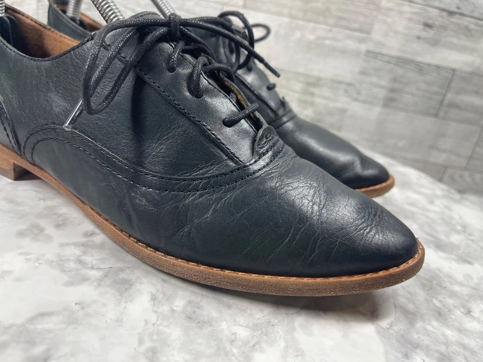 Frye Dress Oxford Women 9.5M Grace CVO Shoes Black Leather Comfort Derby Work - Image 2 of 4