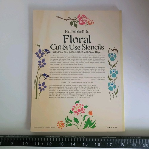 Ed Sibbett Jr Floral Stencils Book Vintage New Old Stock - Picture 6 of 9