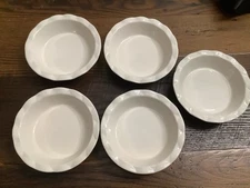 Crofton 5.5” Ovenware Baking Dishes Set Of 5 Scalloped Edges 