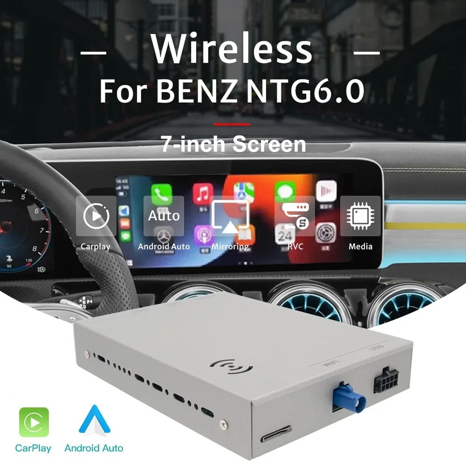 7" Wireless CarPlay Navigation Retrofit Fit For Mercedes Benz A/C/V-Class NTG6.0 - Image 2 of 4