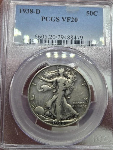 Photo of a 1938-D Walking Liberty Half Dollar from an eBay listing that sold on Jul 20, 2026